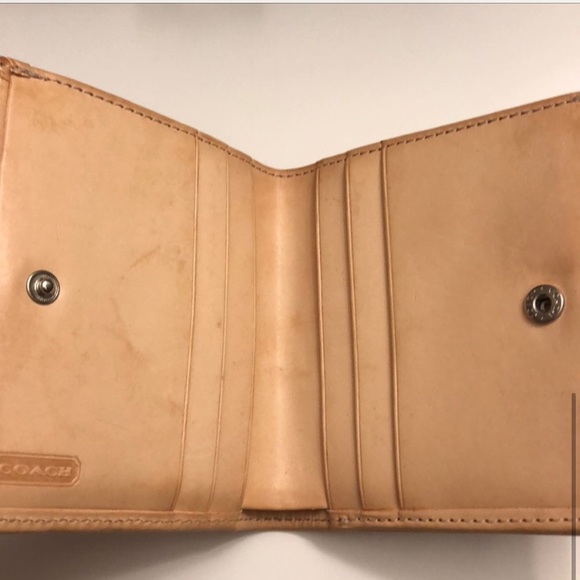 Coach pink/khaki signature wallet - Picture 3 of 4